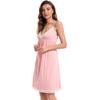 Camisola de Renda Feminina de Algodão Modal Elástico Canelado de Cor Sólida para Relaxar Tamanho Plus Respirável Confortável Roupa de Dormir