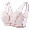 Ropa Interior Fina Transpirable de Verano para Mujeres de Mediana Edad y Mayores, para Madres, sin Aros, Talla Grande, Sujetador tipo Chaleco para Mujer, Copa de Panal