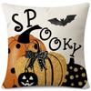 Nueva Funda de Almohada de Halloween Lino Estampada Cojín Lumbar Funda de Cojín Productos para el Hogar Transfronterizos Funda de Almohada Amazon Venta al por Mayor