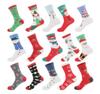 Calcetines navideños, calcetines festivos, calcetines de tubo de dibujos animados para mujer, calcetines transfronterizos, calcetines de regalo de Año Nuevo, calcetines rojos, fabricantes al por mayor