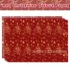 Wx177 Árvore de Natal de Papel com Letras Pera de Neve Papel 17g Presente Doce Papel de Embrulho à Prova de Umidade Papel Colorido Decorativo Vermelho