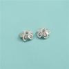 Acessórios de Prata de Lei S925 Espaçador de Bandeja de Flor 5mm Recortado Espaçador de Flor de Cinco Pétalas Contas Espaçadoras para Pulseira de Cristal DIY Pulseira de Pérolas