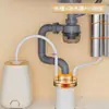 Conector en T para Tubería de Desagüe de Cocina Anti-Olor Anti-Retorno Purificador de Agua de Fregadero Anillo de Sellado de Tubería de Desagüe