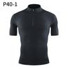 Medias para Hombres y Mujeres Camisa Deportiva para Correr Cuello Solapa Cuello Alto Elástica Transpirable Secado Rápido Ropa de Entrenador Personal para Fitness de Manga Corta