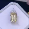 Colgante de Citrina Brasileña Pura Natural Piedra Natural Color Natural Cuerpo Completamente Limpio Calidad Piedra Principal 10X14Mm Fabricante