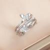 Anillo de mariposa de hada súper atractivo transfronterizo, diseño de nicho femenino, anillo de dedo anticaída, elegante anillo combinable, joyería