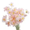 Flores artificiales de alta calidad, grandes, tipo cosmos, flores falsas, flores de seda para mesa de comedor, sala de estar, decoración del hogar, adornos florales