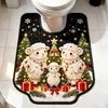 Novo Tapete de Chão de Lama Diatomácea de Cordeiro Fofo Tapete de Banheiro em Forma de U para Vaso Sanitário Tapete de Chão Espessado Resistente ao Desgaste Resistente à Sujeira Pode ser Enviado por Dropshipping