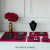 Soporte de Exhibición de Joyería Terciopelo Rojo Retro Tablero para Collares Mostrador de Tienda Pendiente Anillo Almacenamiento de Joyería Accesorios de Exhibición