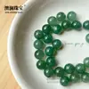 Cuentas Sueltas de Jade Verde Aceite Grado A Natural Birmano Hielo Jade Cuentas Jade Individual DIY Pulsera Collar para Hombres y Mujeres