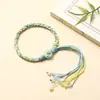 Pulsera de Reencarnación de Siete Colores Estilo Tíbet con Hilo Rojo Colorido para el Festival del Bote del Dragón, Hilo para Tejer Thangka Hecho a Mano, Hilo de Tejer Hecho a Mano al por Mayor