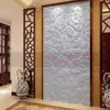 Escultura em Pedra Relevo Jade Branco Interior Padrão de Nuvem Auspiciosa Parede de Fundo Hall de Entrada Mármore Estilo Chinês Decoração Escultura Mural Tela