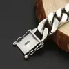 Atacado joias personalizadas em prata de lei 925 moda simples corrente tanque Joker coreano pulseira lisa masculina