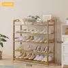 Sapateira de Bambu, Armário de Sapatos Simples de Múltiplas Camadas, à Prova de Poeira, Armazenamento Econômico para Entrada de Casa, Dormitório e Corredor