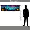 1 pieza Cortina corta de flores multicolor Cortina de cocina Media cortina Transfronteriza Halloween Ventana pequeña Decorativa Poliéster Algodón