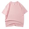 Camisa Masculina Retro Americana Boxy Tendência Marca Algodão Puro Solta Casual Resistente Minimalista para o Dia a Dia Manga Curta Peso Pesado