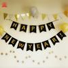 FELIZ AÑO NUEVO letras bronceadas banderín de cola de pez decoración de fiesta FELIZ AÑO NUEVO flor