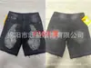 Comércio Exterior Transfronteiriço Retrô Americano Lavado Desgastado Resistente Strass Shorts Jeans para Homens e Mulheres Primavera e Verão Novos Shorts