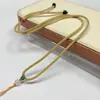 Cordón de piña ajustable, collar con hilo, cordón de hilo colorido, cordón de ágata, cordón de colgante de jade, colgante de jade, pulsera de hilo de jade