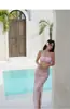 Puro Deseo Estilo Pequeña Fragancia Vestido Largo Casual Vacaciones Vestido para Aguas Termales Bikini Bikini Traje de Baño de Dos Piezas para Mujer