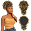 Pelucas Europeas y Americanas al por Mayor de Fábrica para Mujeres, Nuevas Extensiones de Cabello Europeas y Americanas Esponjosas y Voluminosas con Flequillo, Extensiones de Cabello Afro Pequeño Rizado
