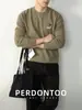 ¡Lana de Oveja y Modal! Tejido de punto básico bordado en relieve de alta gama, cálido para el invierno, lujo accesible, tejido casual para hombre