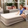 Cama Inflable Multifuncional para Camping al Aire Libre Cama Inflable Flocada de 21 Orificios con Bomba Incorporada