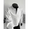 Otoño e Invierno Nueva Camisa Henley Estilo Americano Camiseta de Manga Larga Marca de Moda para Hombre Capa Base Camiseta Interior Sudadera Holgada Versátil Ropa para Hombre