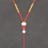 Cordão de Pingente Trançado Artesanal de Jade Natural Pingente de Jade Placa de Jade Cordão de Colar de Buda de Jade Cordão de Pingente para Homens e Mulheres