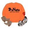 Banana bad ass nana Amazon eBay sitio independiente de moda versátil sudadera de mujer con mangas de corazón
