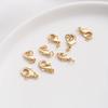 14k/18k ouro real cor rabo de peixe fivela atacado artesanal diy colar pulseira conexão fivela acessórios fivela lagosta mais anel