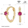 Brincos de Prata Esterlina S925 Atacado da Fábrica de Origem, Brincos Argola Coloridos da Moda com Pedras de Zircônia, Exclusivamente para Vendas Transfronteiriças, em Estoque