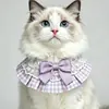 Toalla Saliva Mascota Transfronteriza, Babero Gato, Moño, Adorno de Encaje, Accesorios Perro, Bufanda, Venta al por Mayor Fabricante