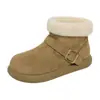 Botas de Neve de Cano Alto com Forro de Lã para Mulheres 2026 Inverno Novo Estilo Estudante Ins Estilo Coreano Quente Sapatos Casuais Sapatos de Algodão para Mulheres Bn5002
