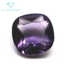 Fábrica de atacado fertilizante quadrado vidro roxo pedra nua artificial fundo pontiagudo fertilizante quadrado travesseiro roxo anel de vidro rosto gema