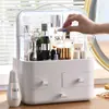 En Stock [Personalizable] Caja de Almacenamiento para Cosméticos de Escritorio a Prueba de Polvo con Tapa y Cajón Cesta de Almacenamiento Producto para el Cuidado de la Piel Mascarilla