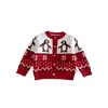 Cardigan Tricot Fofo de Pinguim para Meninas Inverno Bebê Jacquard Espessado Desenho Animado Cardigan Suéter Infantil zdm6681