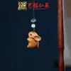 Pingente de Corrente para Celular Sapo de Madeira Arco-Íris Yiming Xianyuan Sandália Criativa de Sândalo Animal Desenho Animado Sapo Ornamento