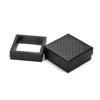 Joyero de papel Kraft de alta gama, caja de almacenamiento de joyas transparente con película de PU, caja para anillos, caja para pendientes, caja para empaquetar collares