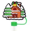 Tapón de pajita de goma suave para decoración de fiestas, personalizado, 10 mm, universal, para Navidad, 50 unidades