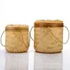 Cesta de Almacenamiento de Bambú Cesta de Té Caja de Té Pu'Er Caja de Regalo Tuocha Mini Lata de Té Caja de Almacenamiento para Té Suelto Mandarina Verde Pequeña