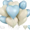 Suministro Transfronterizo 12 Piezas Globo Rojo Crema con Forma de Corazón Decoración para Fiesta de Cumpleaños San Valentín Arreglo Globo de Película de Aluminio Corazón