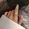Anillo de dedo minimalista, moderno, ligero, de lujo, con diseño de nicho, exquisito, irregular, estilo coreano, simple, elegante, con apertura ajustable.