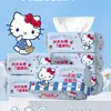 Toalla Facial Azul Hello Kitty Paquete Familiar Bolsa Grande para Colgar Desechable Algodón Suave Toalla Espesa Toalla Facial Desmontable