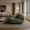 Sofá de sala de estar estilo retrô wabi-sabi para apartamentos pequenos, hall de hotel e áreas de reunião, design simples de linhas retas, sofá curvo