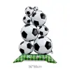 Globo de Película de Aluminio de Fútbol Rugby Blanco y Negro de la Copa del Mundo Juegos Decoración de Fiesta de Cumpleaños para Niños