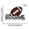 Adesivos de pano criativos Rugby Cute Sports Badge Acessórios Desenho animado verde Computador Bordado Adesivos decorativos personalizados para homens e mulheres