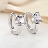 S925 Sterling Silver Zircon Ear Ring Elegante Simples All-match Moda Brincos Requintado Orelha Fivela Brincos Femininos