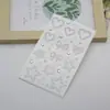 Pegatinas de Diamantes en Forma de Corazón para la Cara, Estrella de Cinco Puntas, Lazo, Decoraciones Huecas Autoadhesivas, Brillo de Diamantes para Maquillaje de Performance, Pegatinas de Diamantes para Ojos y Cara E18