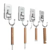 Gancho extra grande de acero inoxidable Pared autoadhesivo super fuerte que no se cae sin perforaciones multifuncional cocina dormitorio gancho adhesivo pesado